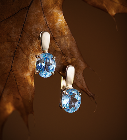 Purple diamond hoop earrings - Image 5