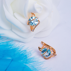Blue earings